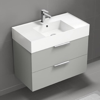 Bathroom Vanity Wall Mounted Bathroom Vanity, Modern, 32